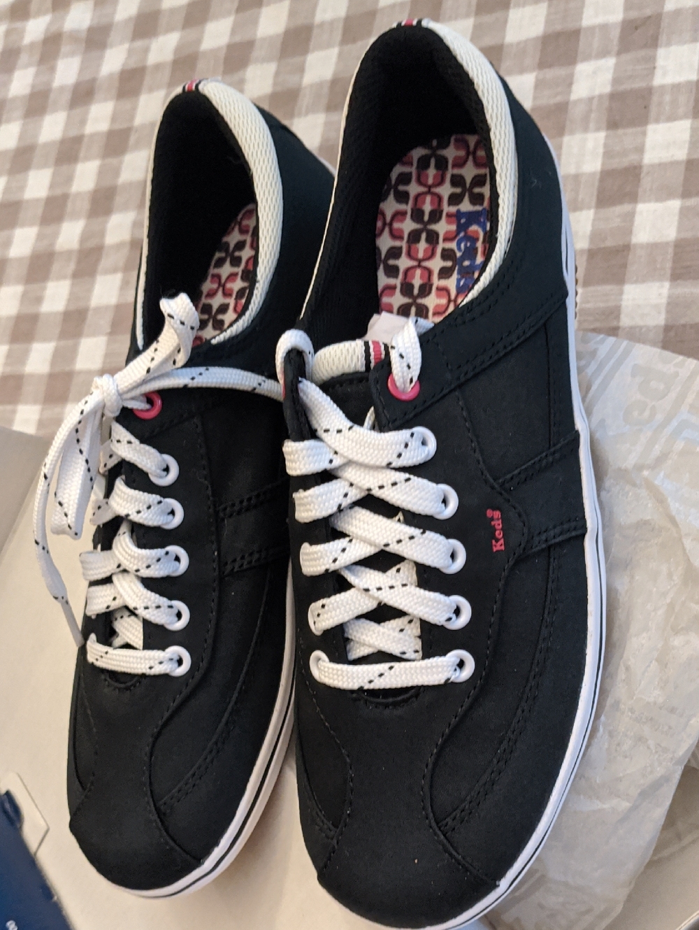 Women's KEDS RAZZLE T-TOE Black SHOES 7.5 SNEAKERS New In Box - Picture 3 of 6